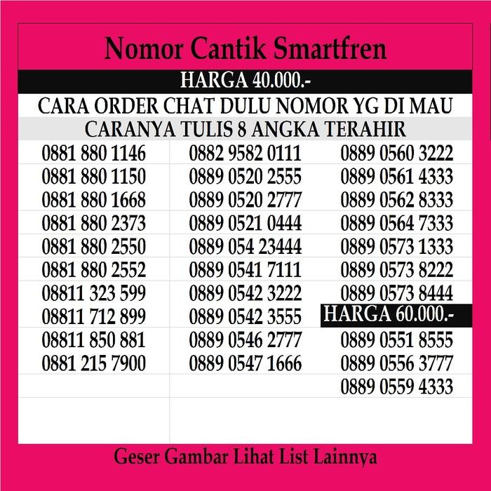 (Expert) Nomor Cantik Smartfren 4G LTE 11 Dan 12 Digit Kartu Perdana Prabayar