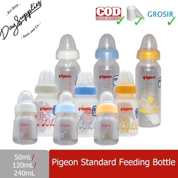 JTTOP" PIGEON STANDARD FEEDING BOTTLE 50ML / 120ML / 240ML X 1PC (WARNA RANDOM) / BOTOL SUSU