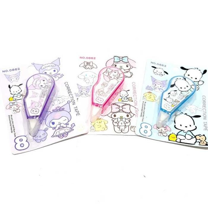 

Harga (12pcs) correction tape No-910/ No 0862 8M X 5MM