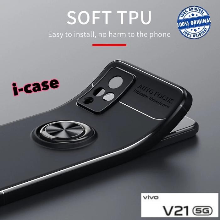 Soft Case ViVo V21 biasa 4G iRing Ring Stand Casing cover vivo V 21 5G