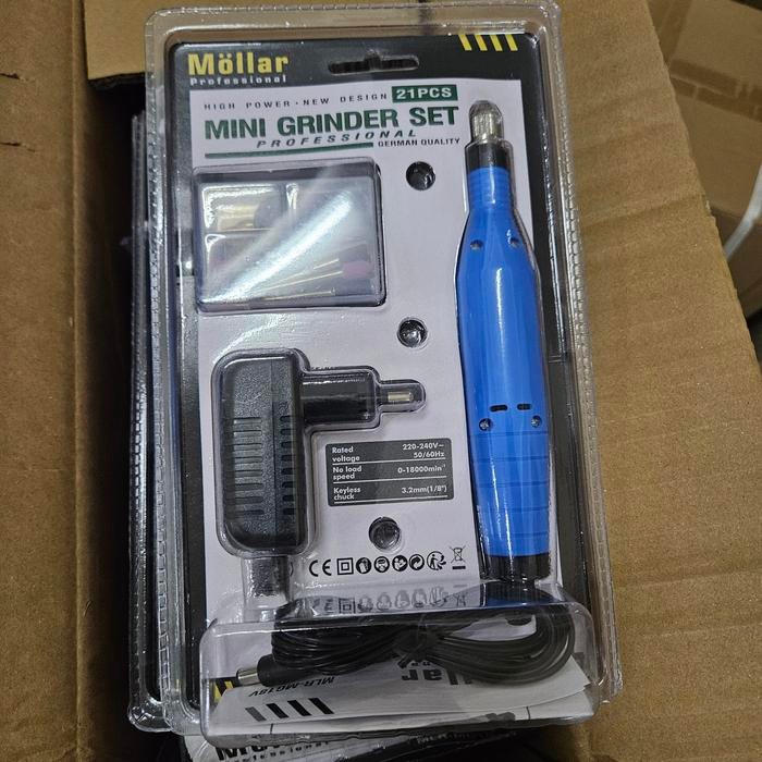 MOLLAR MG18v Mini Grinder Tuner 18V Set 10 pcs Variable Speed With Adaptor