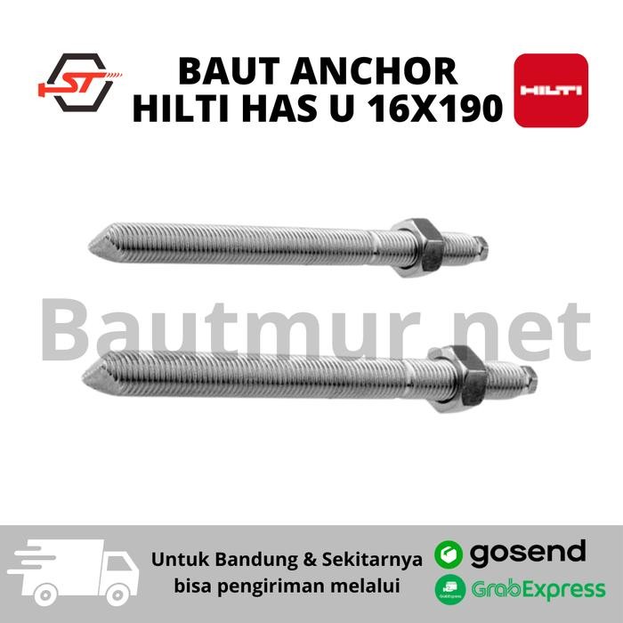 JUAL Baut Angkur HILTI HAS U M10 x 130 Grade 5.8 - Chemical Anchor