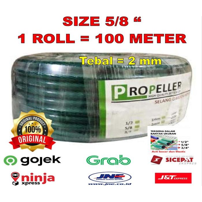 SELANG AIR BENANG 5/8 INCH ANTI LUMUT 100 METER