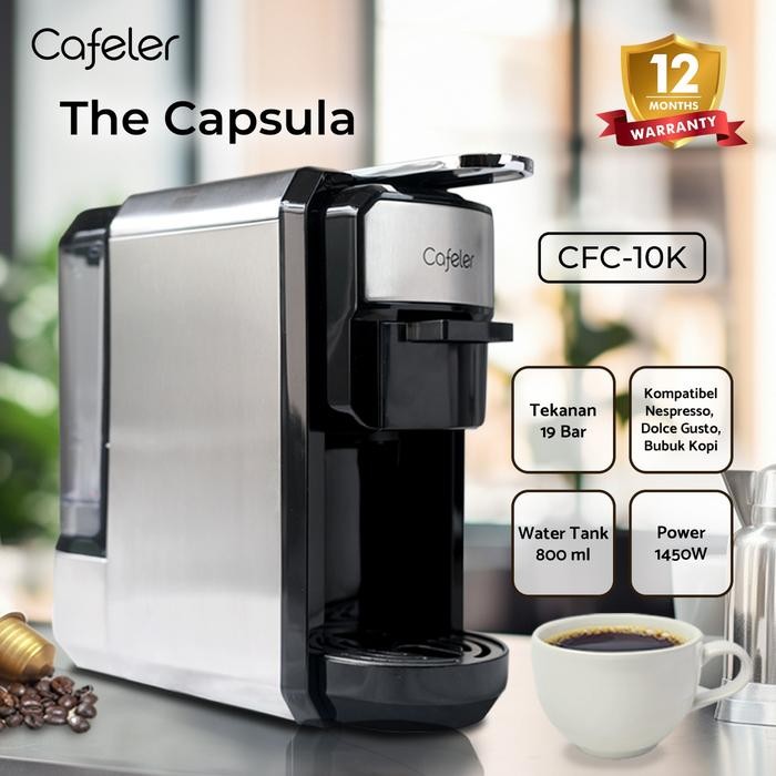 Cafeler Mesin Kopi Multi Kapsul 3IN1 / Capsule Coffee Maker 19Bar