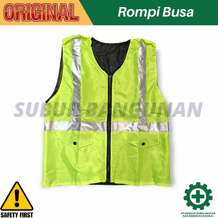Rompi Proyek Busa / Rompi Safety Busa Murah / Rompi Proyek Dakron