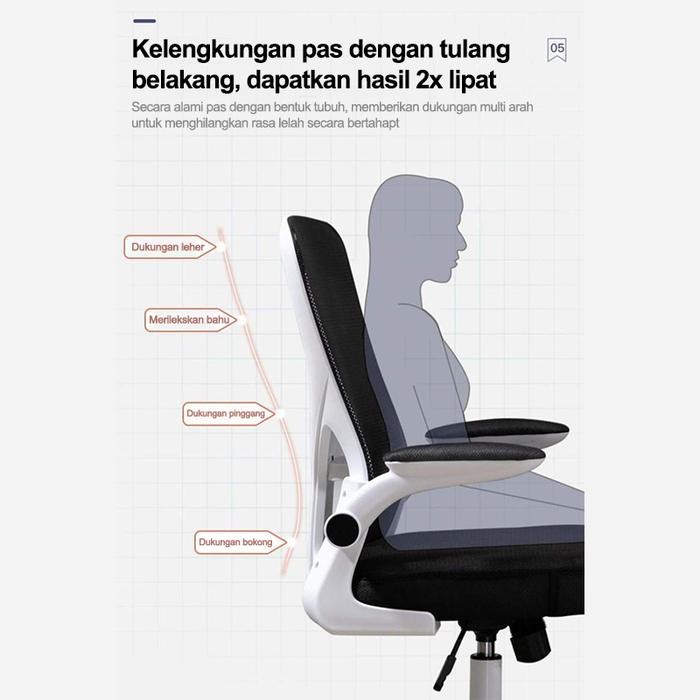 lonn Kursi Kantor Minimalis Korean Style / Kursi Kerja / Kursi Belajar / Kursi Minimalis / Kursi
