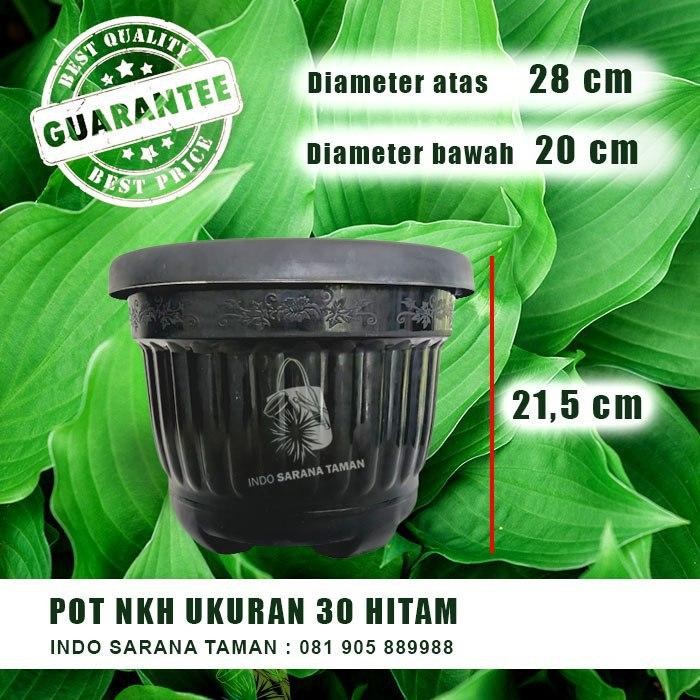 PREMIUM Pot NKH 30 HITAM Pot Bunga Pot Tanaman Pot Plastik ukuran 30 Hitam
