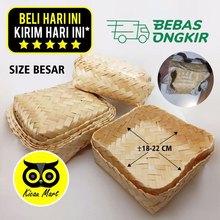 PREMIUM BESEK BAMBU SIRIP SARANG WALET BESEK BAKUL ANYAMAN KOTAK NASI HAMPERS