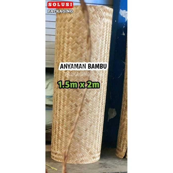PREMIUM New Anyaman Bambu 1.5Mx2M Gedek Gedeg Meteran Dinding Plafon Bambu