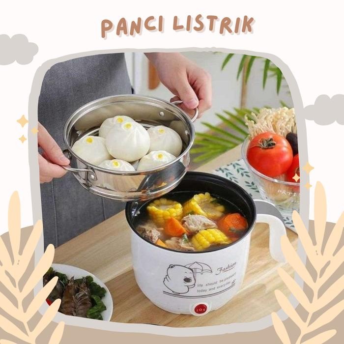 PREMIUM Panci Listrik Multifungsi/ Panci Listrik Kukus dan Rebus/ Panci Listrik Serbaguna