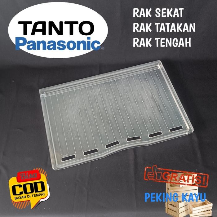 (Allthebest) RAK SEKAT RAK TATAKAN TENGAH KULKAS TANTO PANASONIC UKURAN 42,5- x28cm