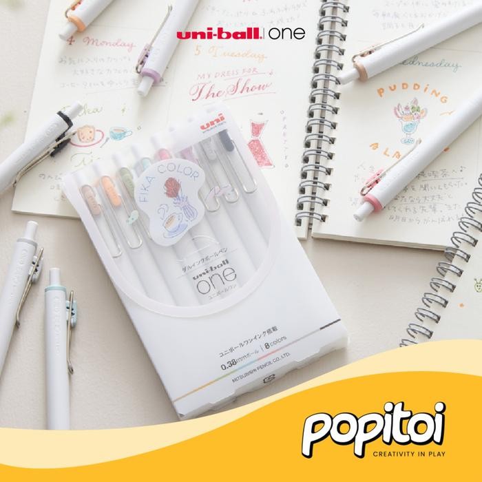 

Uniball ONE Gel Pen Fika Basic Color Set 0.38 mm Uni Ball Pulpen Warna Warni