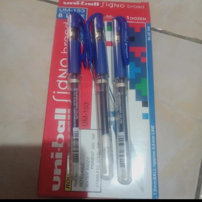 

pulpen gell uniball signo broad UM-153 ink 1.0