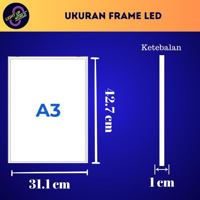 SLIM LIGHT BOX ULTRA THIN LIGHT BOX LED FRAME BANNER ADVERTISING - A3