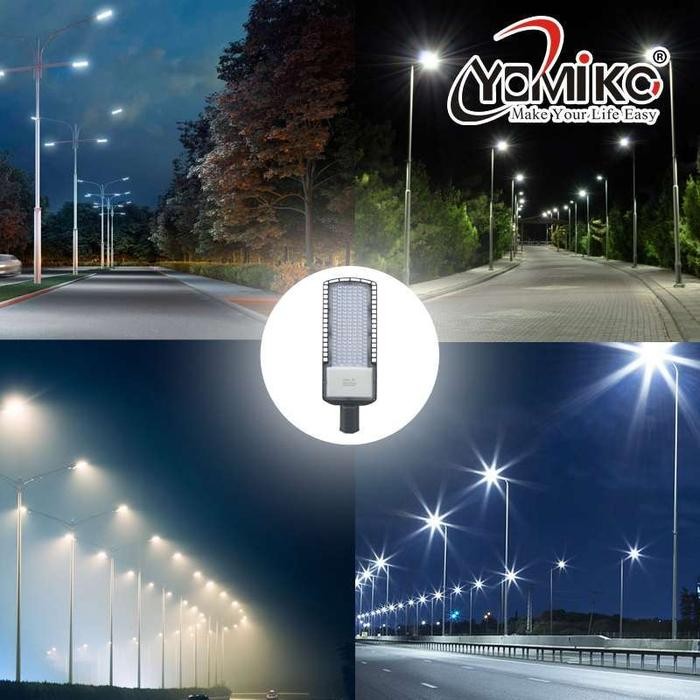 LAMPU JALAN LED YOMIKO 50W 100W 150W 200W / LAMPU JALAN PJU LED 220V WATERPROOF