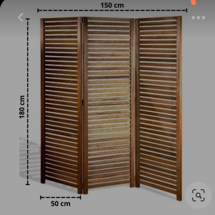 PARTISI RUANGAN KAYU SKAT PEMBATAS PAGAR KAYU BENGKIRAI