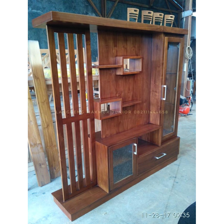 PARTISI PENYEKAT RUANGAN MINIMALIS JATI JEPARA