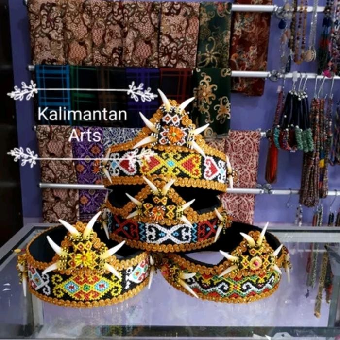 Ready Hiasan Kepala Dayak / Topi Dayak Kalimantan Dewasa