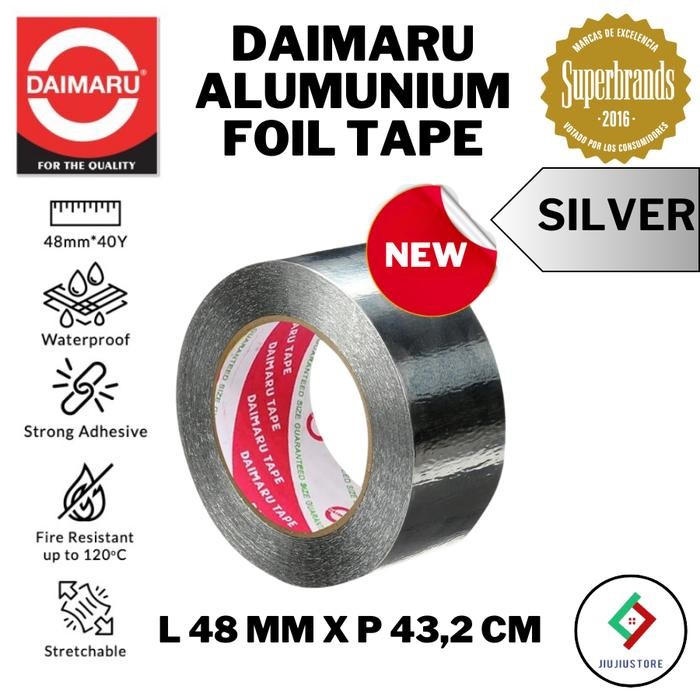 

DAIMARU LAKBAN ALUMUNIUM 48 MM X 43,2 CM LAKBAN ALUMINIUM FOIL WATERPROOF