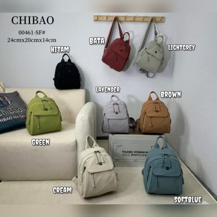 BEST SELLER TAS RANSEL WANITA CHIBAO KANVAS BORDIR 5Sleting