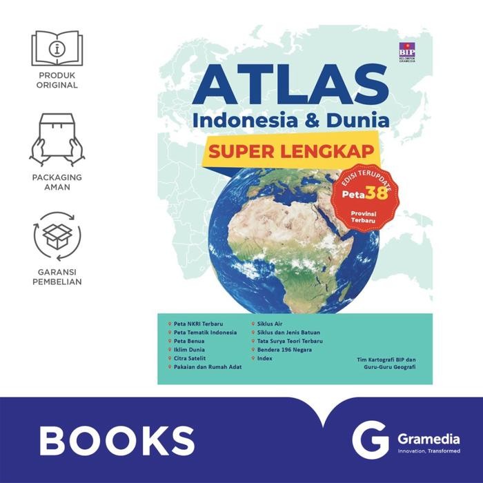 

TERLARIS! Atlas Indonesia & Dunia Super Lengkap