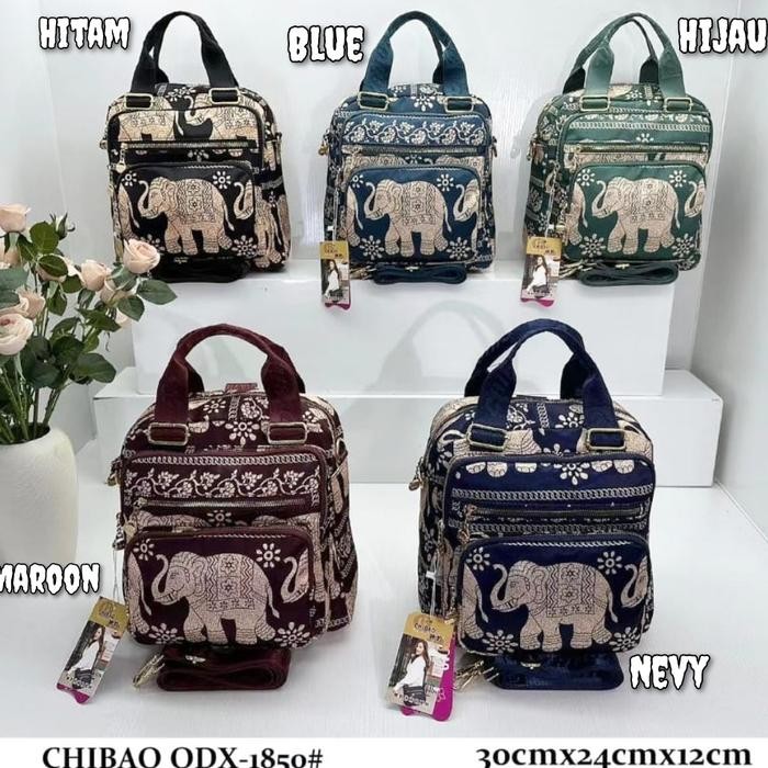 BEST SELLER TAS WANITA ORI CHIBAO GAJAH 3in1 SIZE LARGE CB1850-QDX 5Res