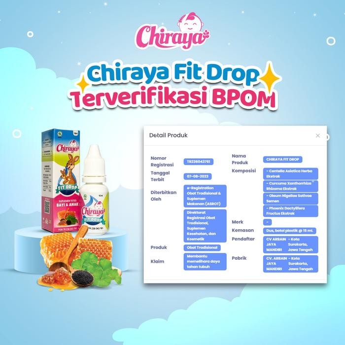 TOP" CHIRAYA VITAMIN SUPLEMEN KESEHATAN TETES PELANCAR BICARA YANG BAGUS UNTUK BAYI DAN ANAK MADU