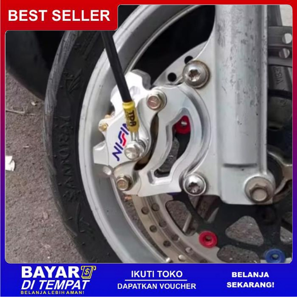 FREE ONGKIR BREKET KALIPER 2 PISTON DISK 260MM MIO SMILE MIO SOUL KARBU BREKET DISK CAKRAM 260MM MIO