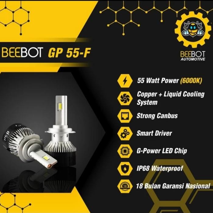 Beebot Gp 55-F -55Watt Led H4/H1/H7/H11/Hb3/4/Hir2 9012