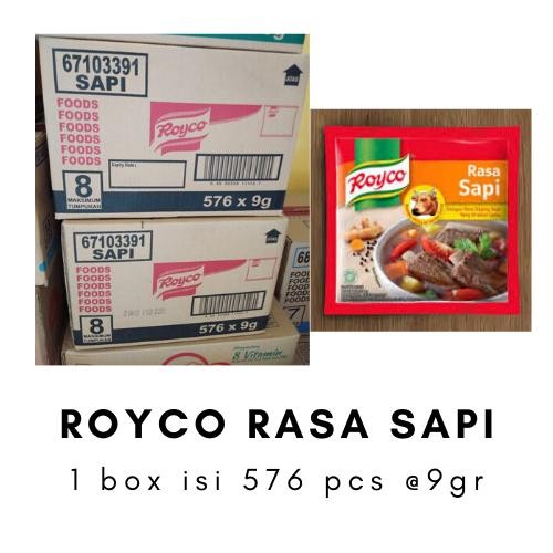 

Royco Rasa Sapi/Ayam 1 dus isi 576 pcs