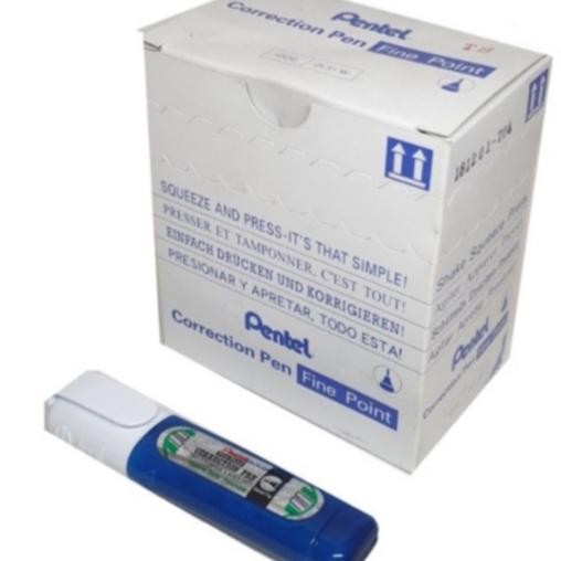 

Correction Pen / Tip-Ex Cair Pentel Gepeng ZL31-W Fine Point - 1 lusin isi 12 pcs