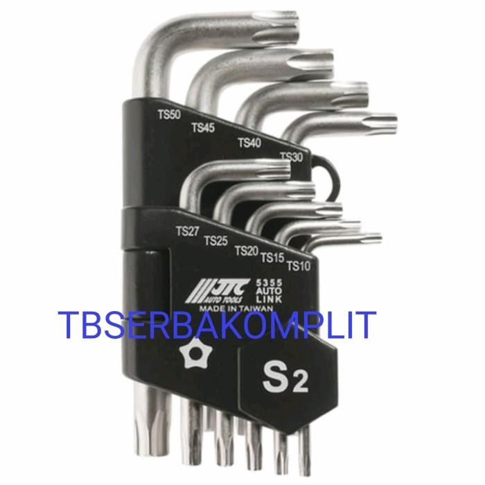 9PCS SHORT STAR KEY SET JTC-5355 KUNCI L BINTANG 5 SEGI LIMA LUBANG