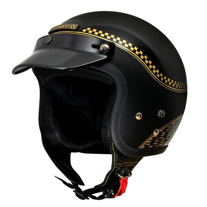 Cargloss CFM x Queenbeer Retro Helm Half Face - Black