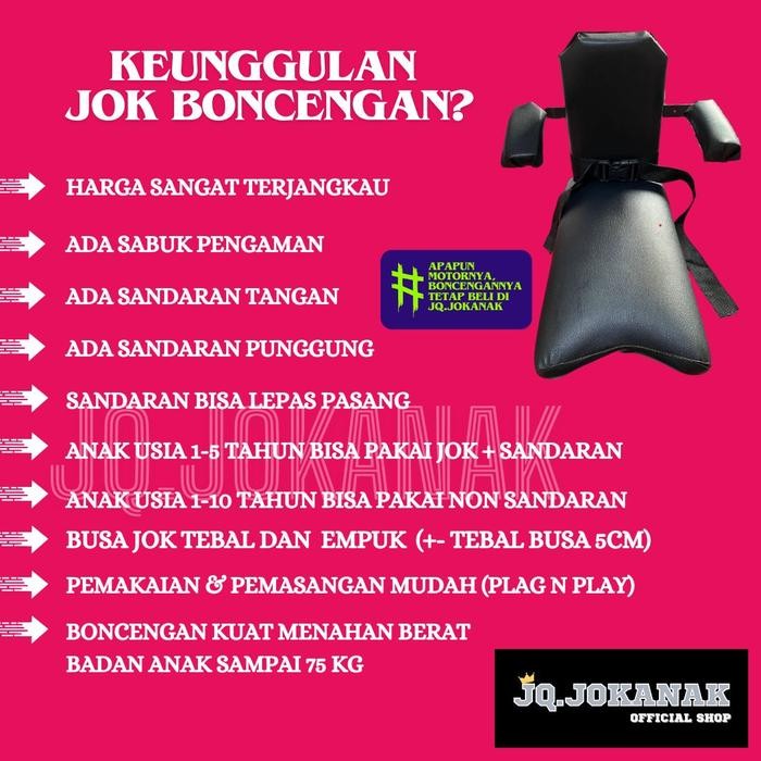 Jok Boncengan Anak Dengan Sandaran Motor ADV 150 & ADV 160 Dudukan Anak Dengan Sandaran Motor ADV