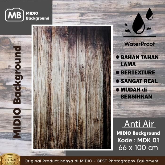 (Expert) Background Foto Studio 3D Waterproof Midio Motif Kayu 3D Ukuran 66x100