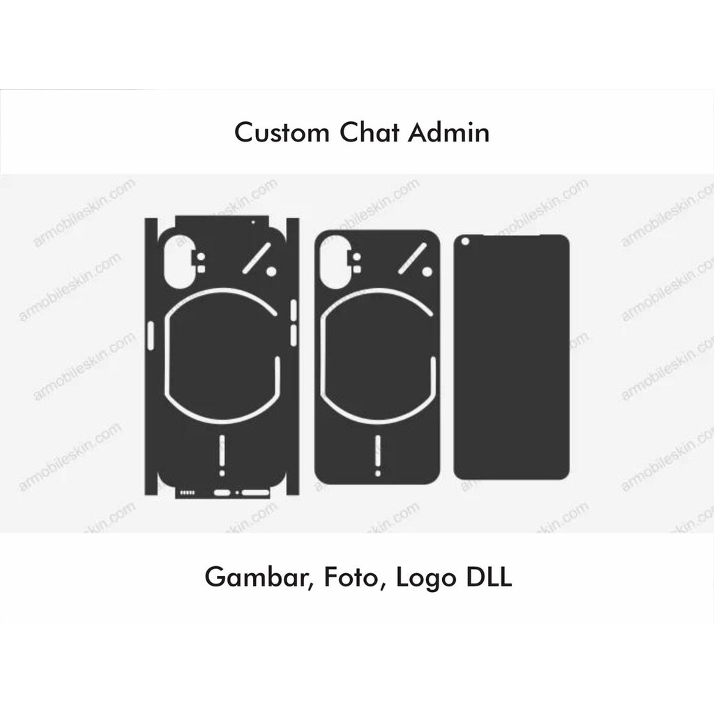 Dapat 2 PCS Garskin Case HP Nothing Phone 1 - Skin Protector - Custom Gambar (Chat Admin)