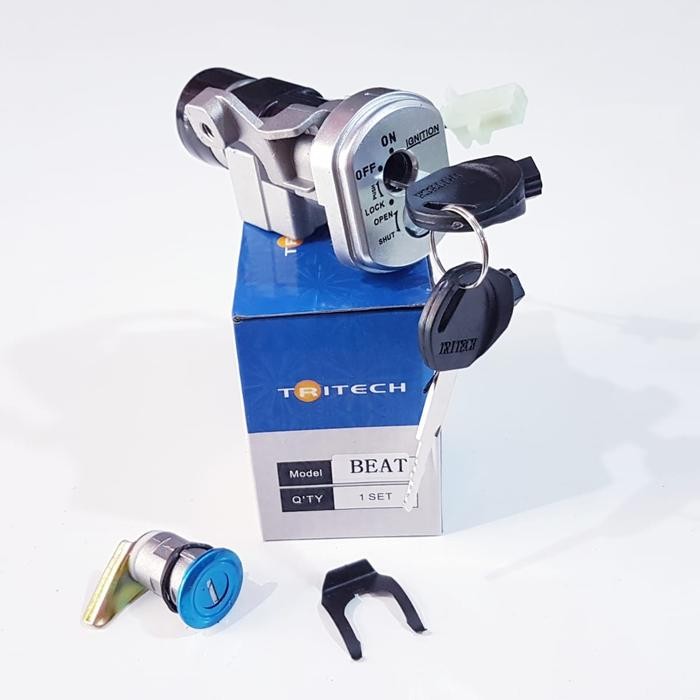 READY KUNCI KONTAK ASSY SET KUNCI JOK ORI TRITECH STANDAR MOTOR BEAT KARBU