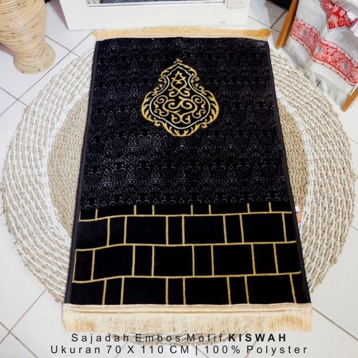 sajadah tebal empuk kiswah rumbai gold exclusive/sajadah semi karpet