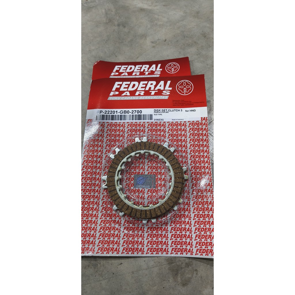 FEDERAL DISC SET CLUTCH / PLAT KOPLING / KAMPAS KOPLING GB0 HONDA C70, OLD TYPE FP-22201-GB0-2700