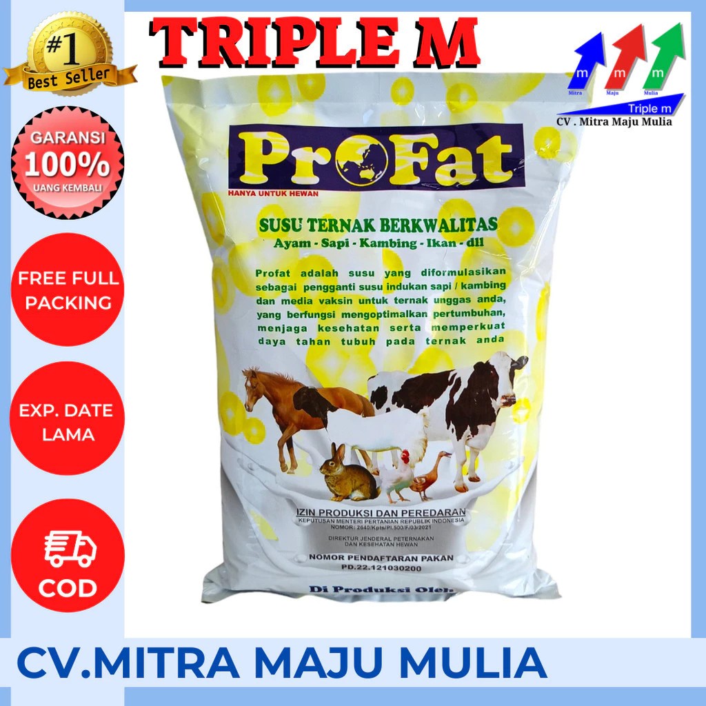SUSU TERNAK PROFAT 1 KG  Profat susu ternak kemasan 1 kg SUSU PROFAT SUSU TERNAK