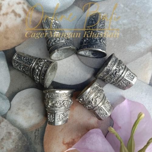 CINCIN TIUK CENIK MEJAITAN SELUT KECIL CINCIN TIUK BALI Gold Merah Pisau Silver Rings
