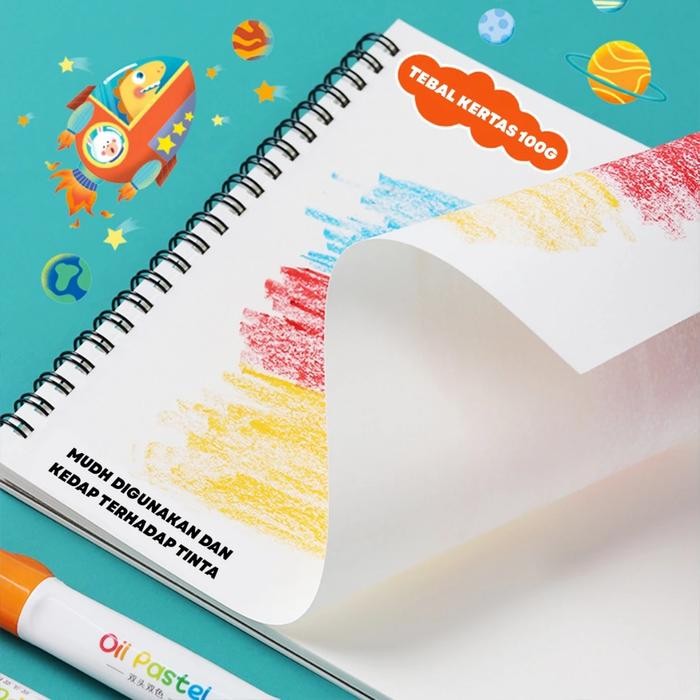 

[READY] Aimilo Drawing Book / Buku Gambar Ring A4 Karakter Kertas Paper Stationery Tinta