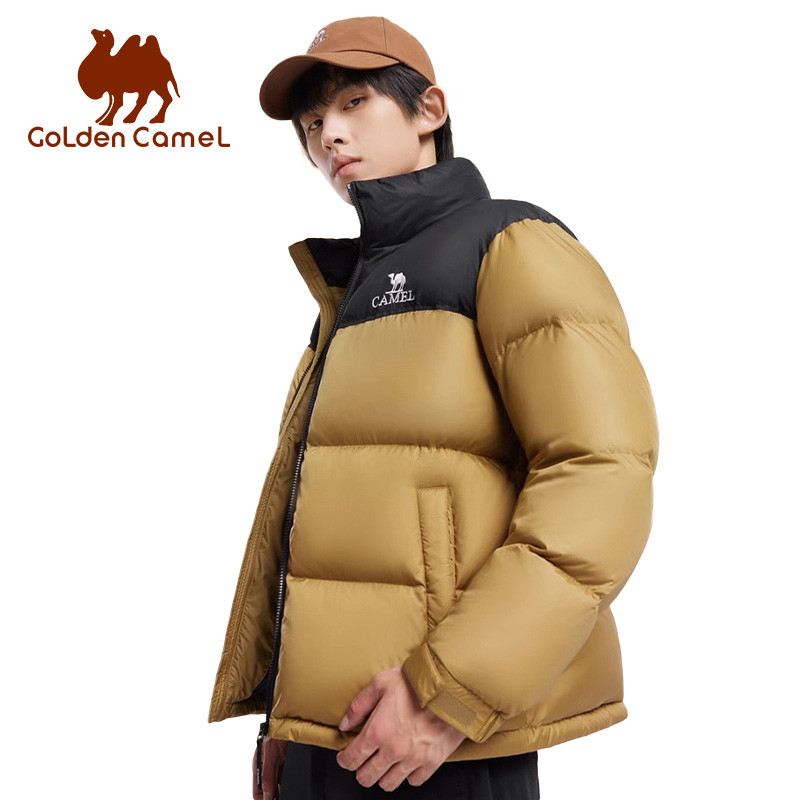 GOLDEN CAMEL Down Jackets Men's Cotton Winter Coats Autumn Thickened Warm Short Hooded Bread Jacket 