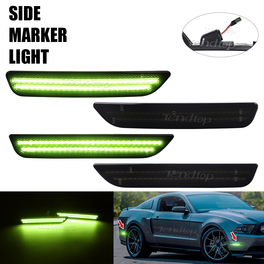 Green Smoke Lens LED Side Marker Light Front Rear Bumper Lamps  Side Marker Light Signal Lamp for Fo