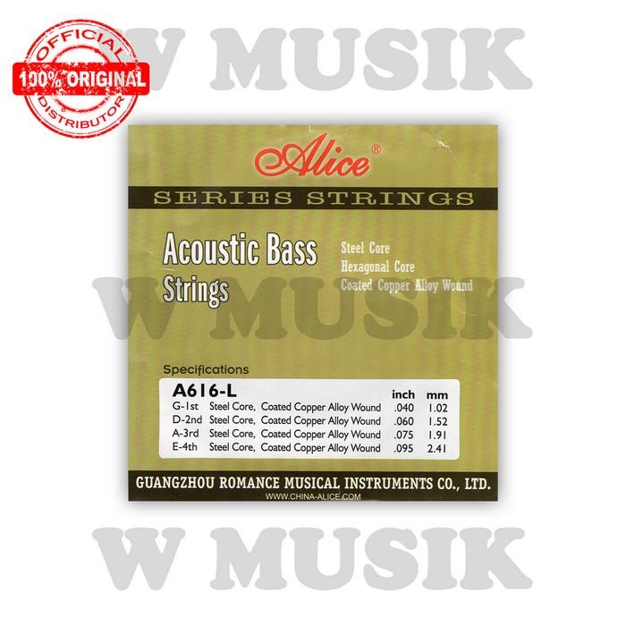 Alice Senar Bass Akustik / Acoustic Bass Strings A616L SET 4 String
