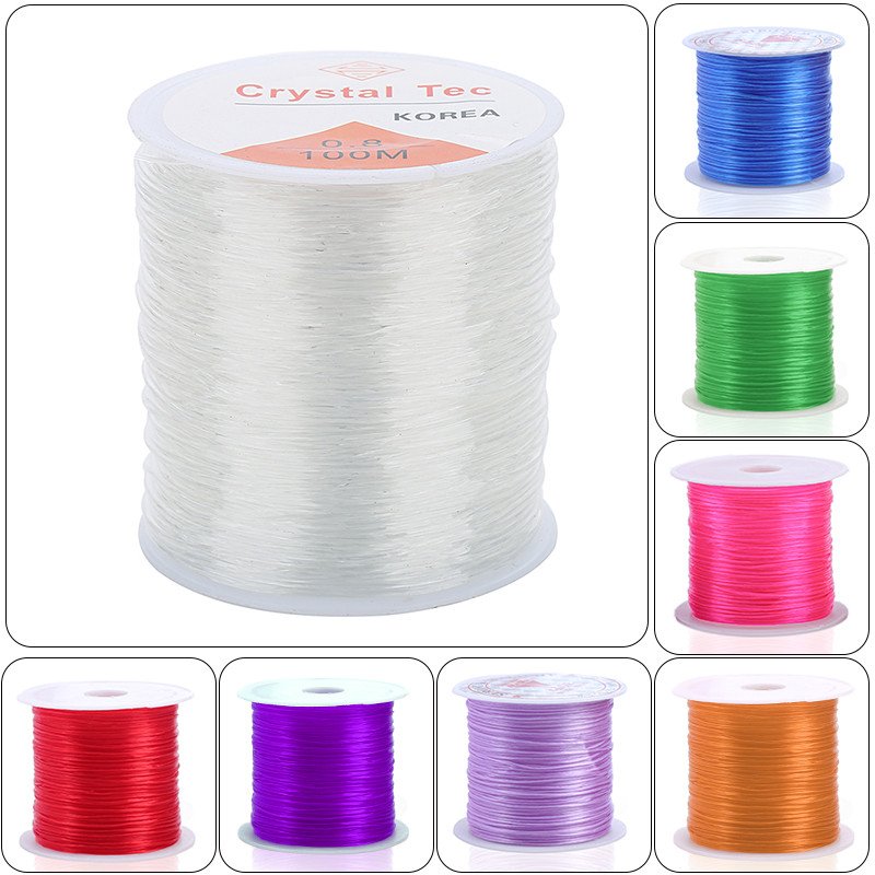 Nylon Elastic Crystal Line 8-100M Diy Jewelry Making Supply Wire String Colorful Line For Necklace