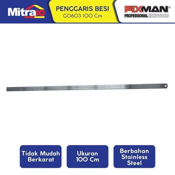 

Fixman G0603 Ruler Stainless Steel 100Cm - Penggaris