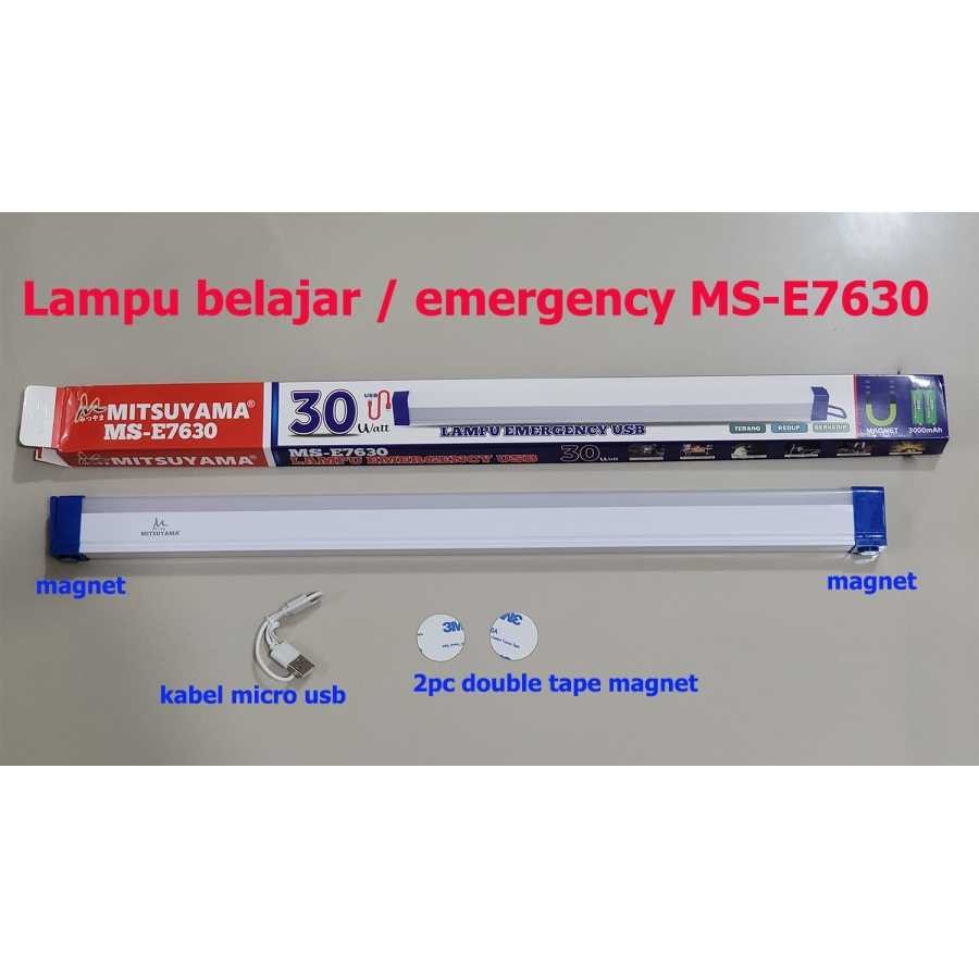Lampu Belajar 30W Ms-E7630 Mitsuyama Emergency Cas Neon Led Portable Viral Fyp