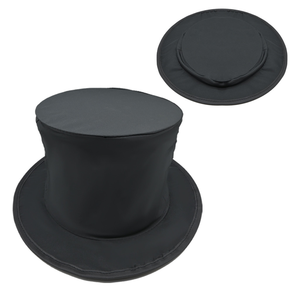 Black Folding Magic Top Hat Magic Tricks Anything Appears from Empty Hat Stage Magic Professional