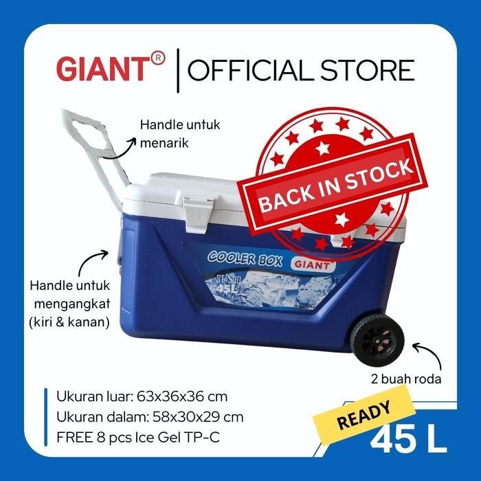Cool Box Besar 45 Liter Cooler Box Troli Box Es